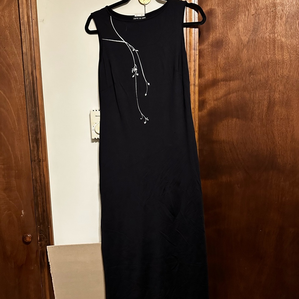 Esprit Black Maxi Dress with Detail